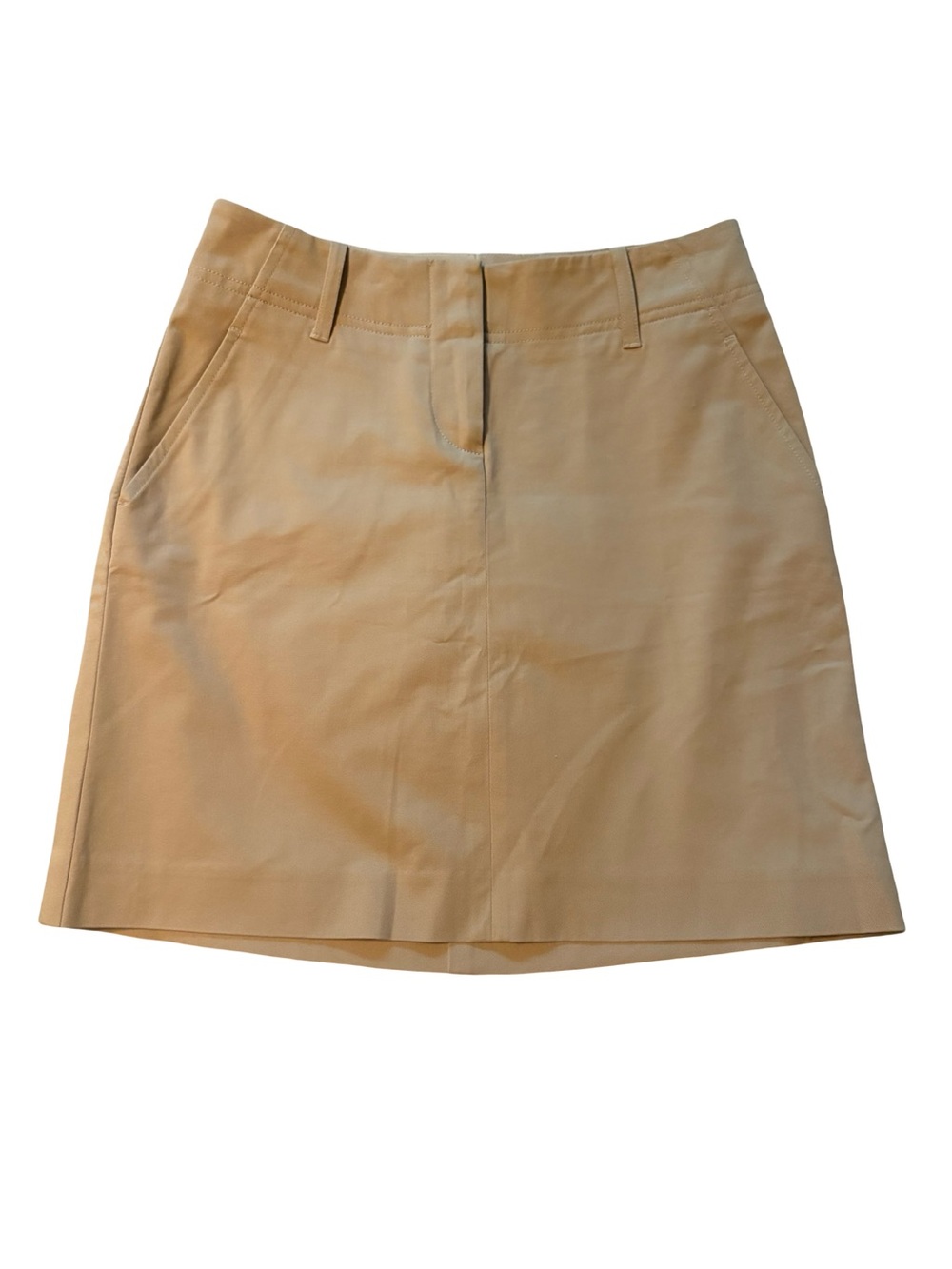 BODY BY VICTORIA Khaki Beige Stretch Mini Skirt NWOT Women’s size 0
